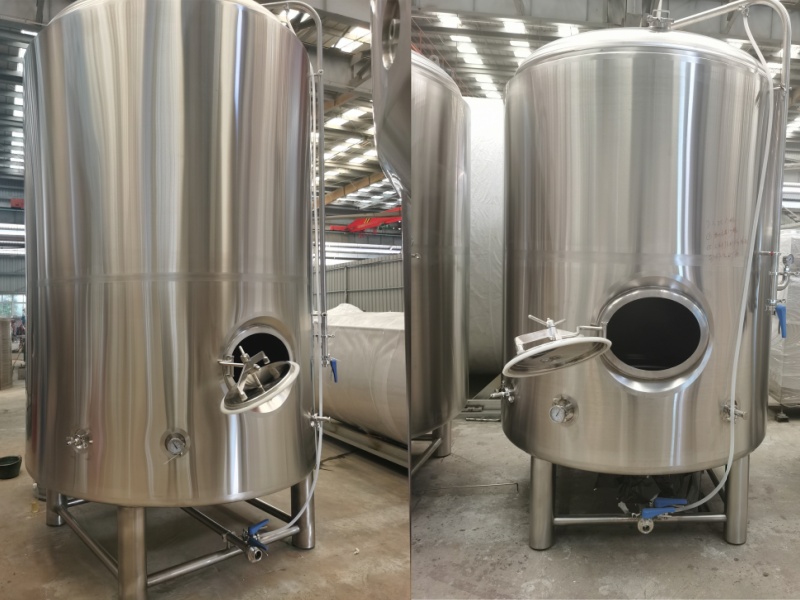 Tanque de cerveza brillante