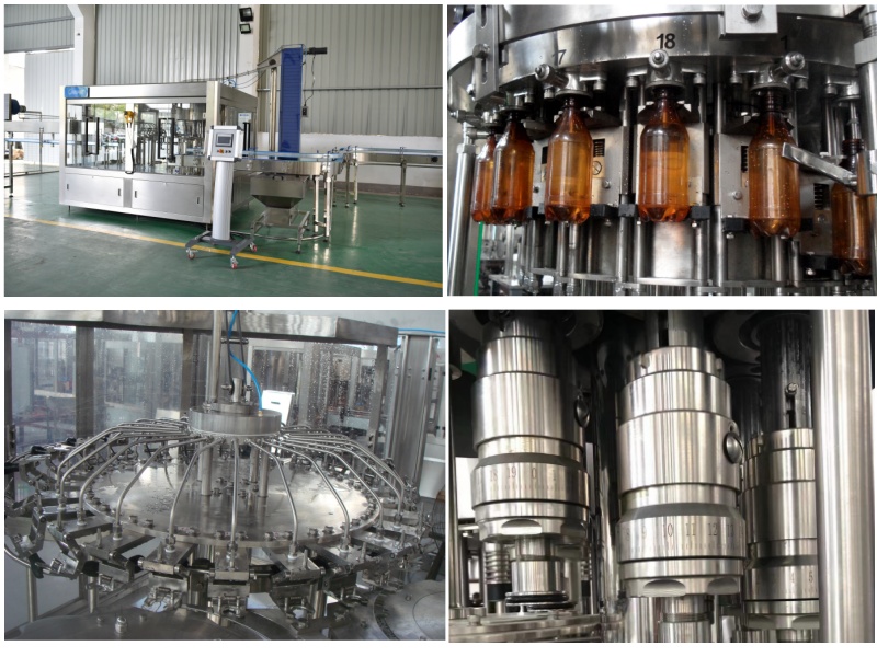 Máquina envasadora y llenadora de refrescos carbonatados